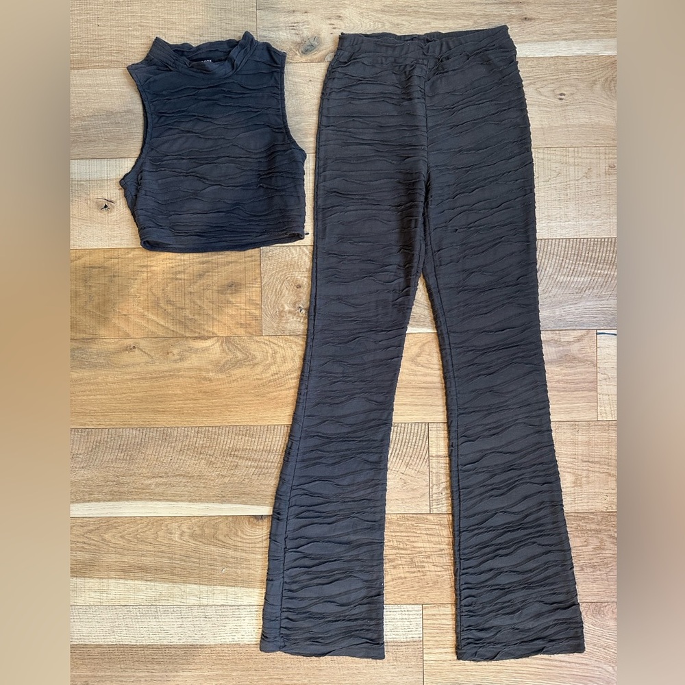 White Fox Boutique Brown Textured Matching Set